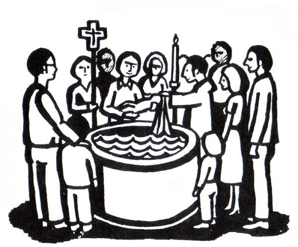 At the font